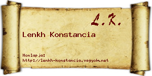 Lenkh Konstancia névjegykártya